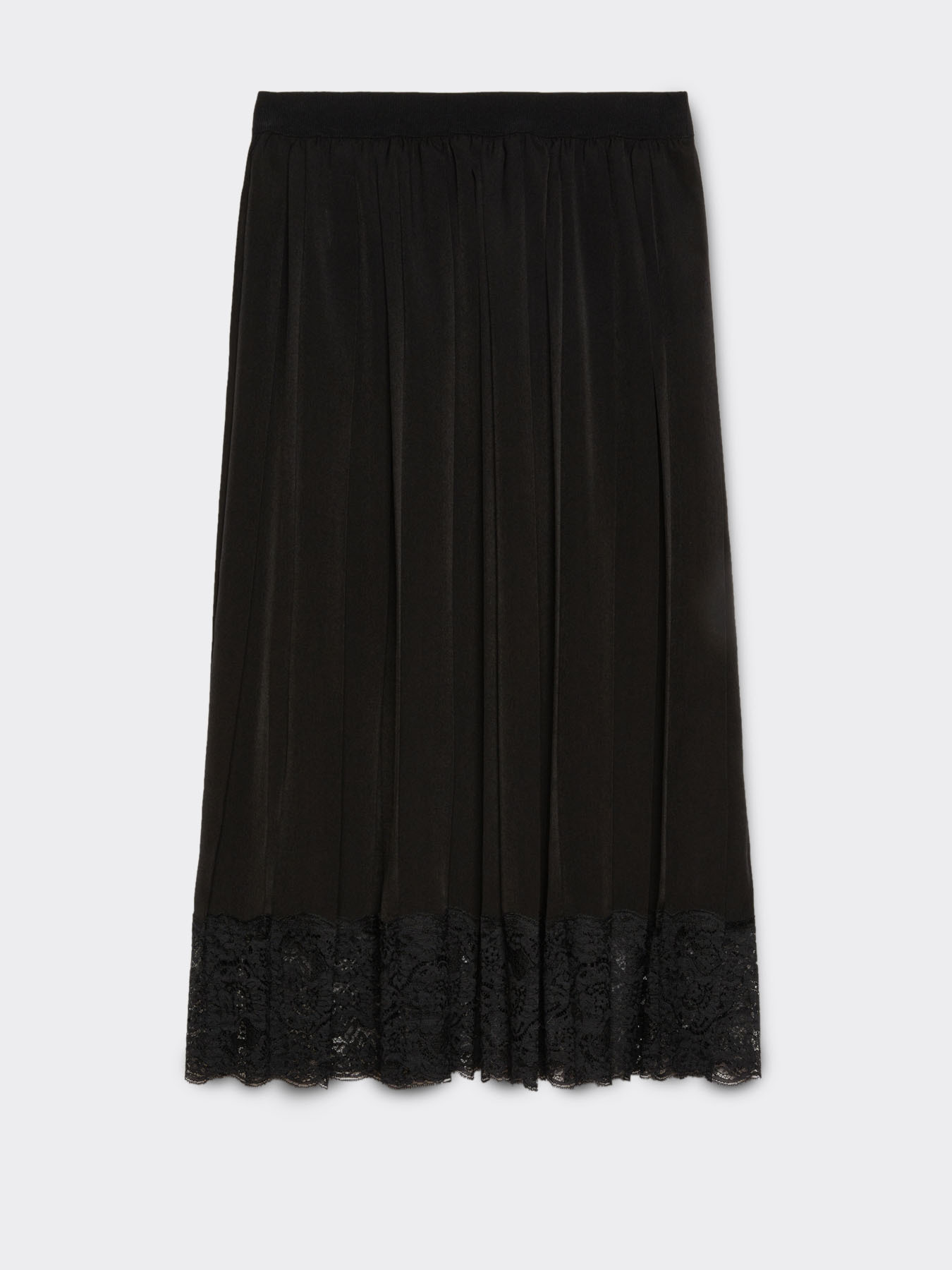 Gonna midi con bordo in pizzo image number 5