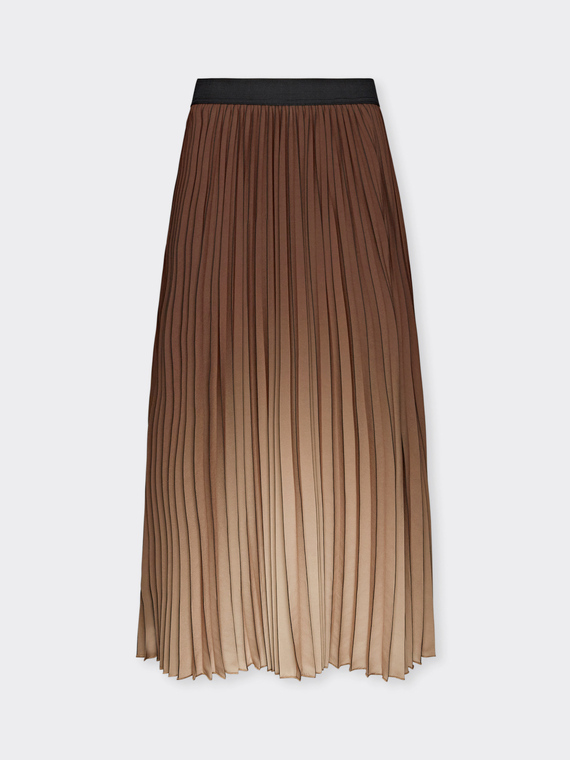 Pleated gradient skirt