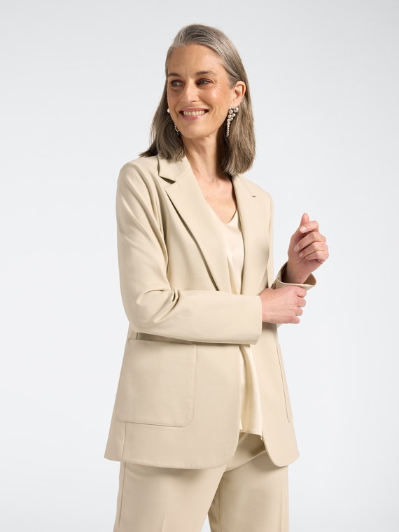 Einreihiger Blazer aus Viskosemischung