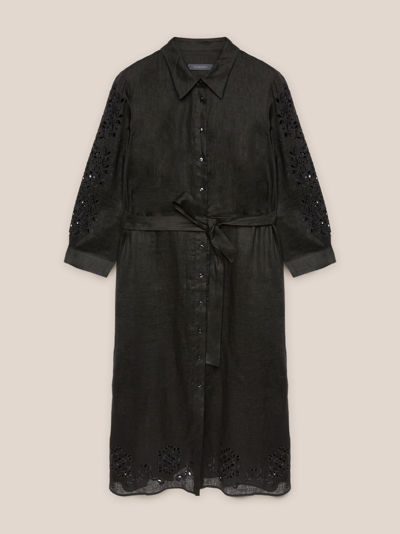 Leinenkleid mit Stickerei image number 3