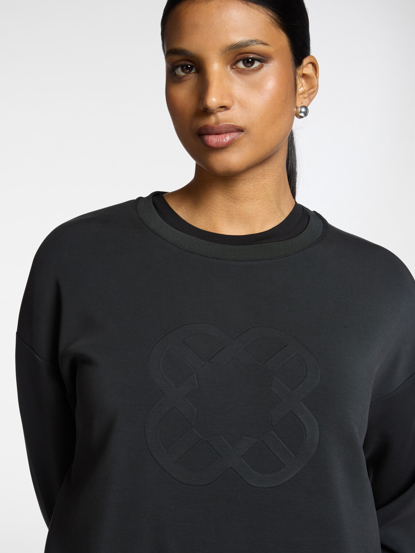 Sudadera en scuba con logo Monogram image number 3