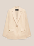 Saharienne style linen blazer image number 4