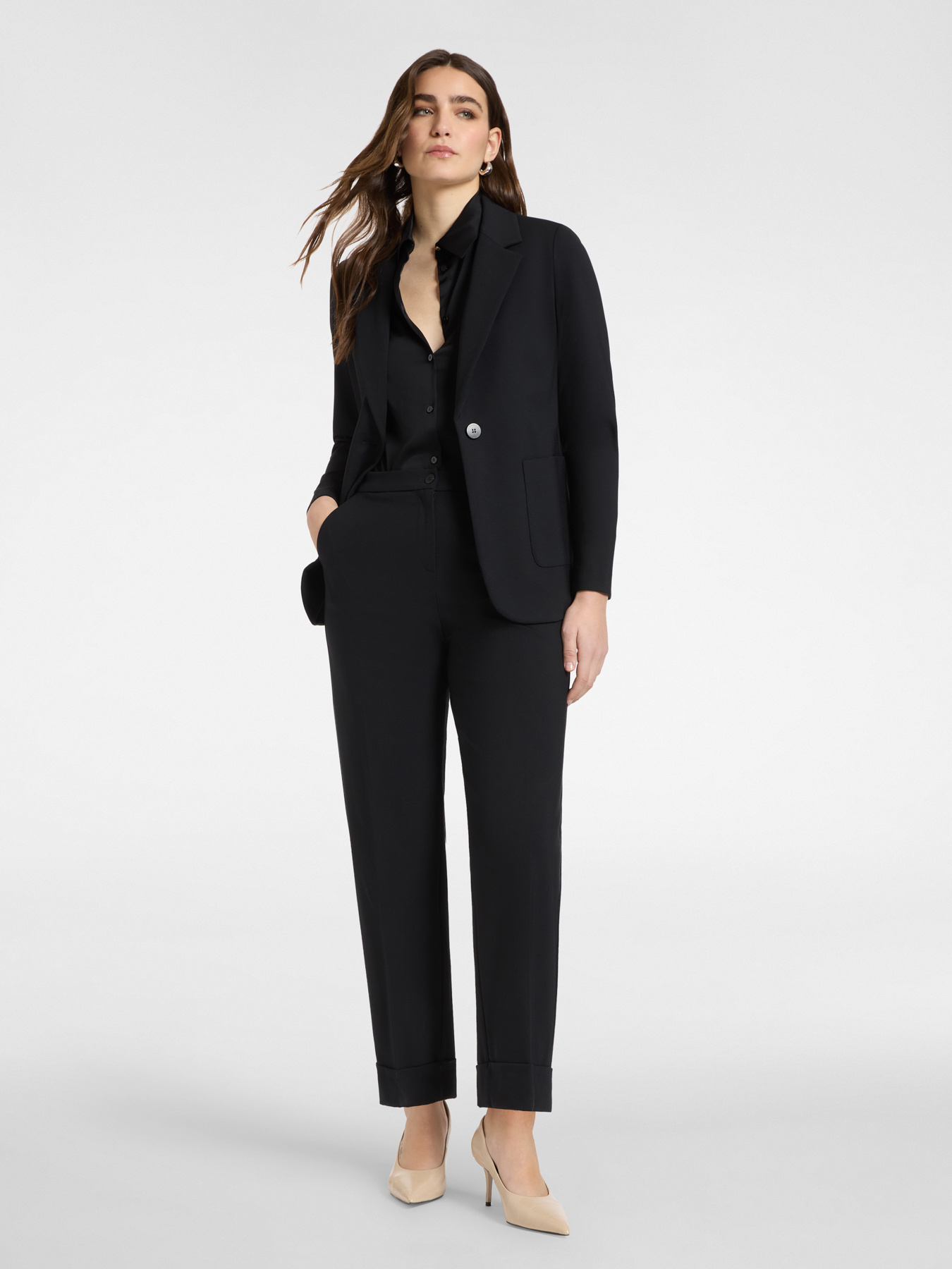 Pantalon large avec revers image number 0