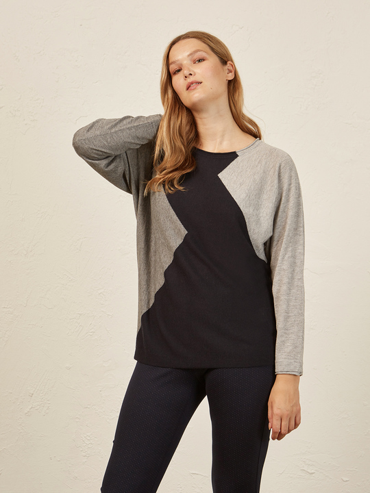 Elenamiro&nbsp;: Chandail avec incrustations Bleu_1