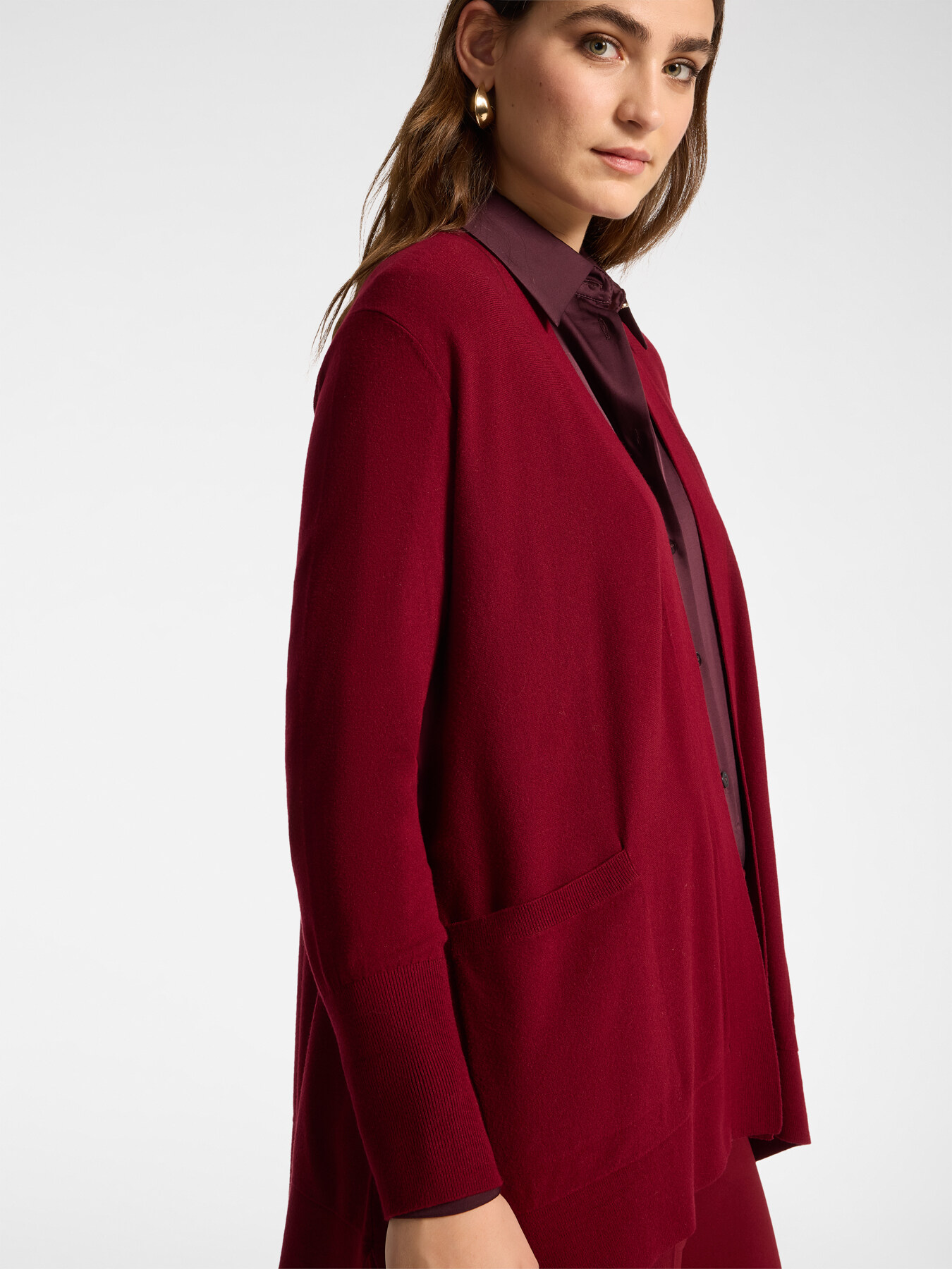 Cardigan in viscosa comfort image number 3