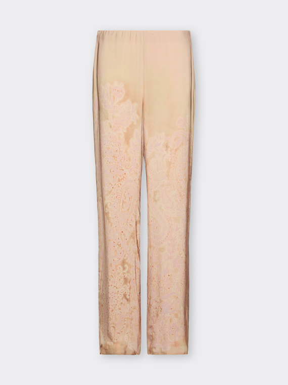 Pantalon droit imprim&eacute;