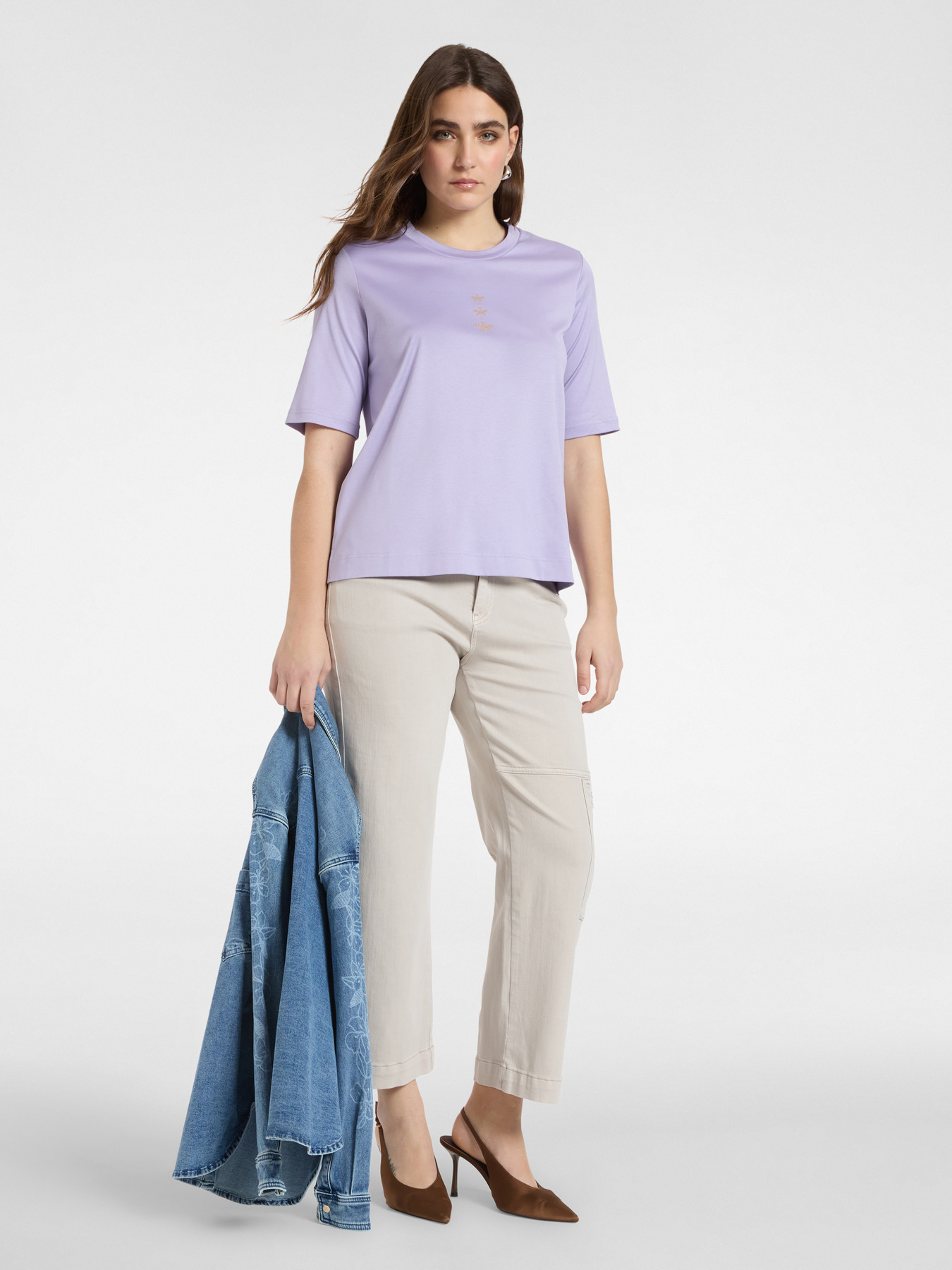 Cotton t-shirt with dragonflies image number 3