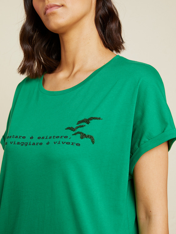 Elena Mirò T-shirt con stampa ispirata al viaggio Donna