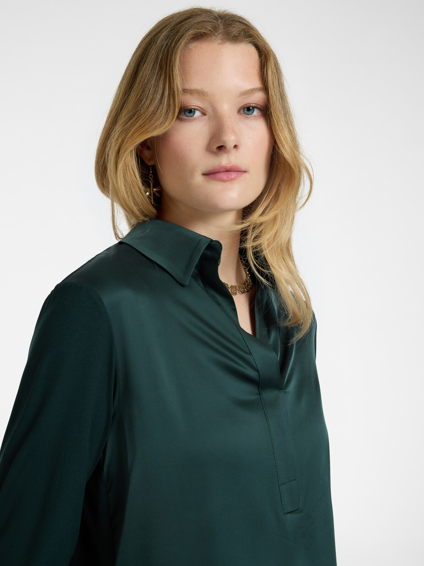 Polo-T-Shirt aus zwei Materialien image number 3