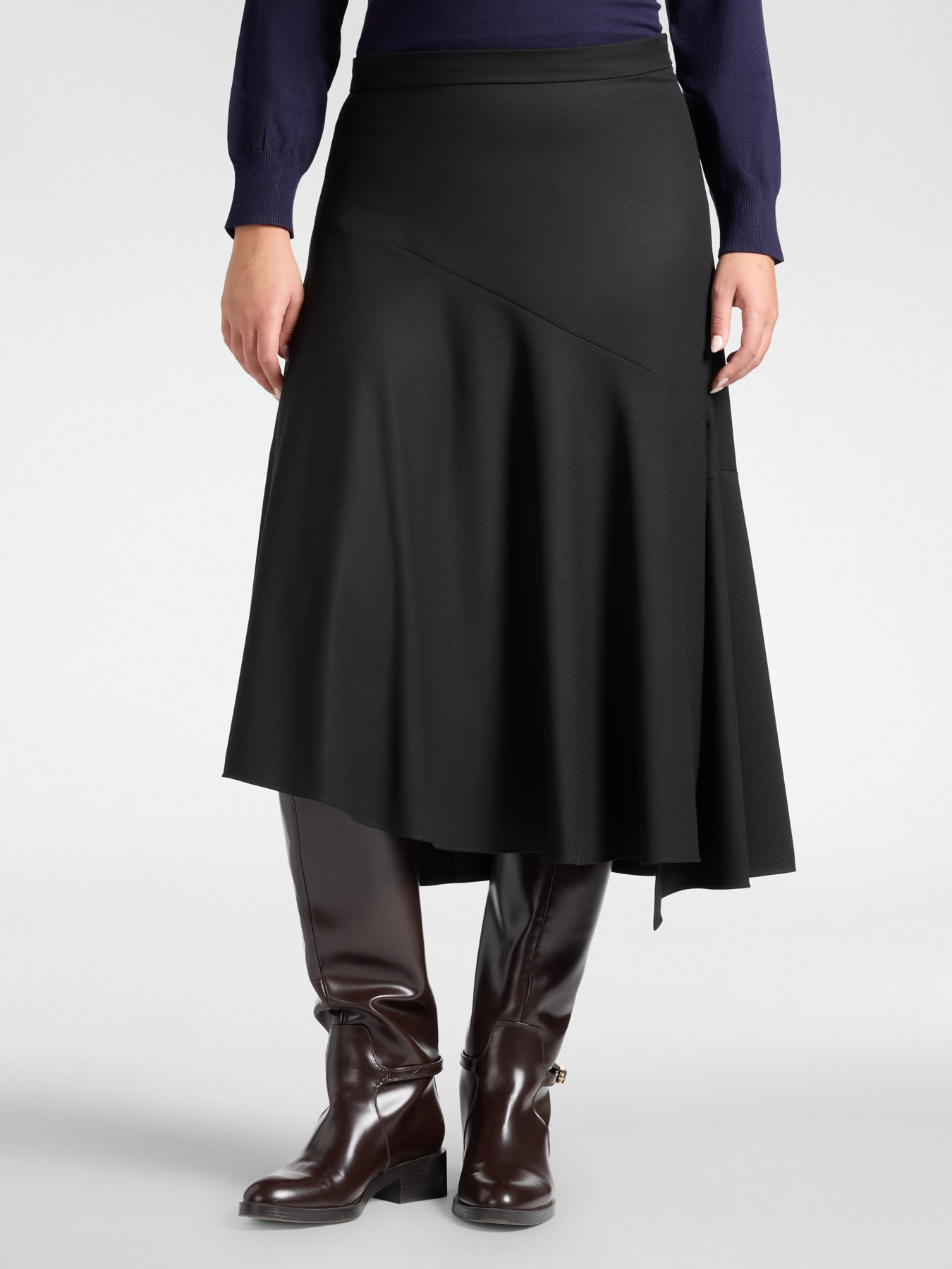 Flannel skirt with draping image number 2
