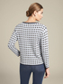 Jacquard sweater with geometric pattern image number 1