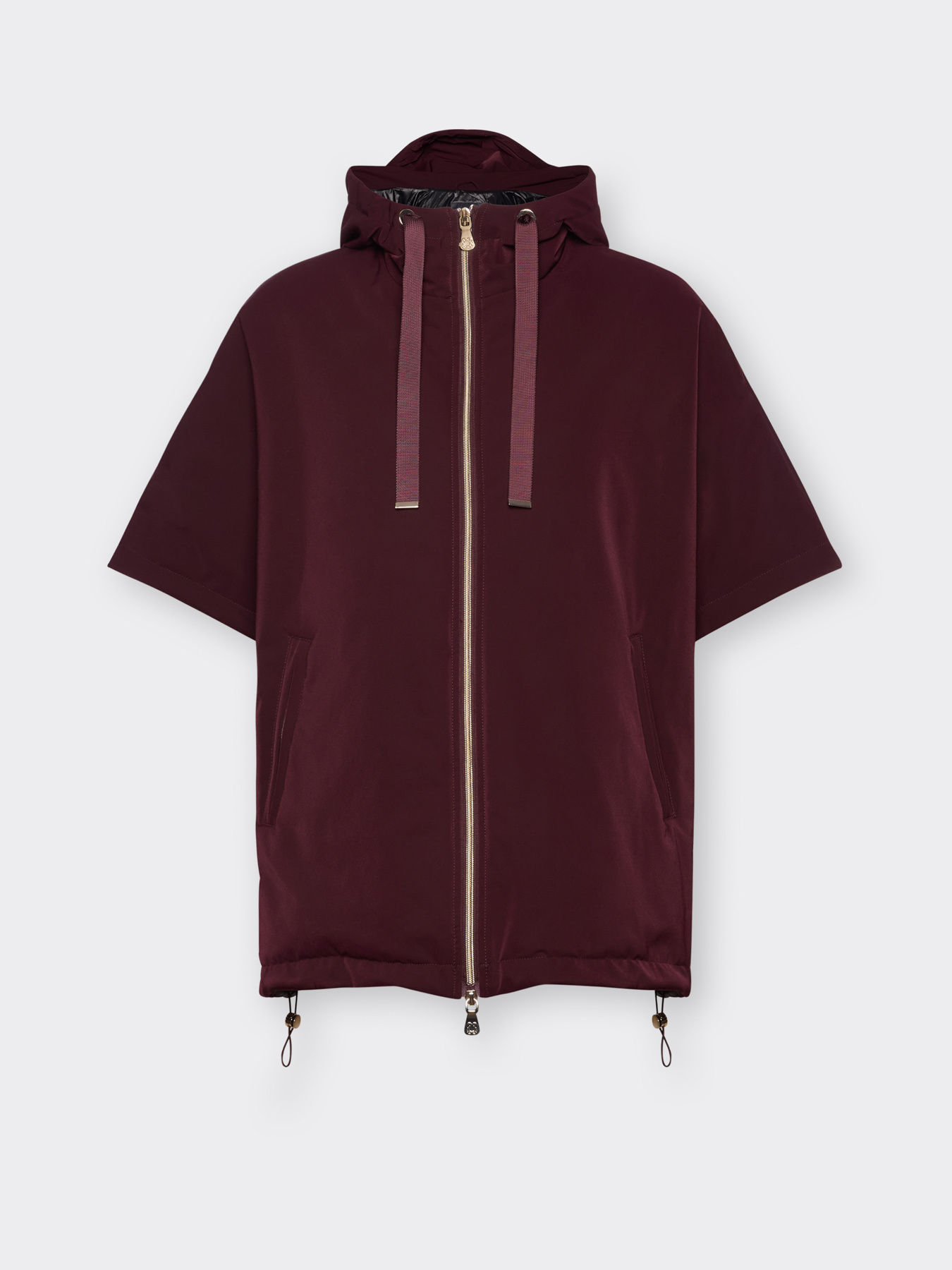 Cappa lightweight in nylon con maniche corte