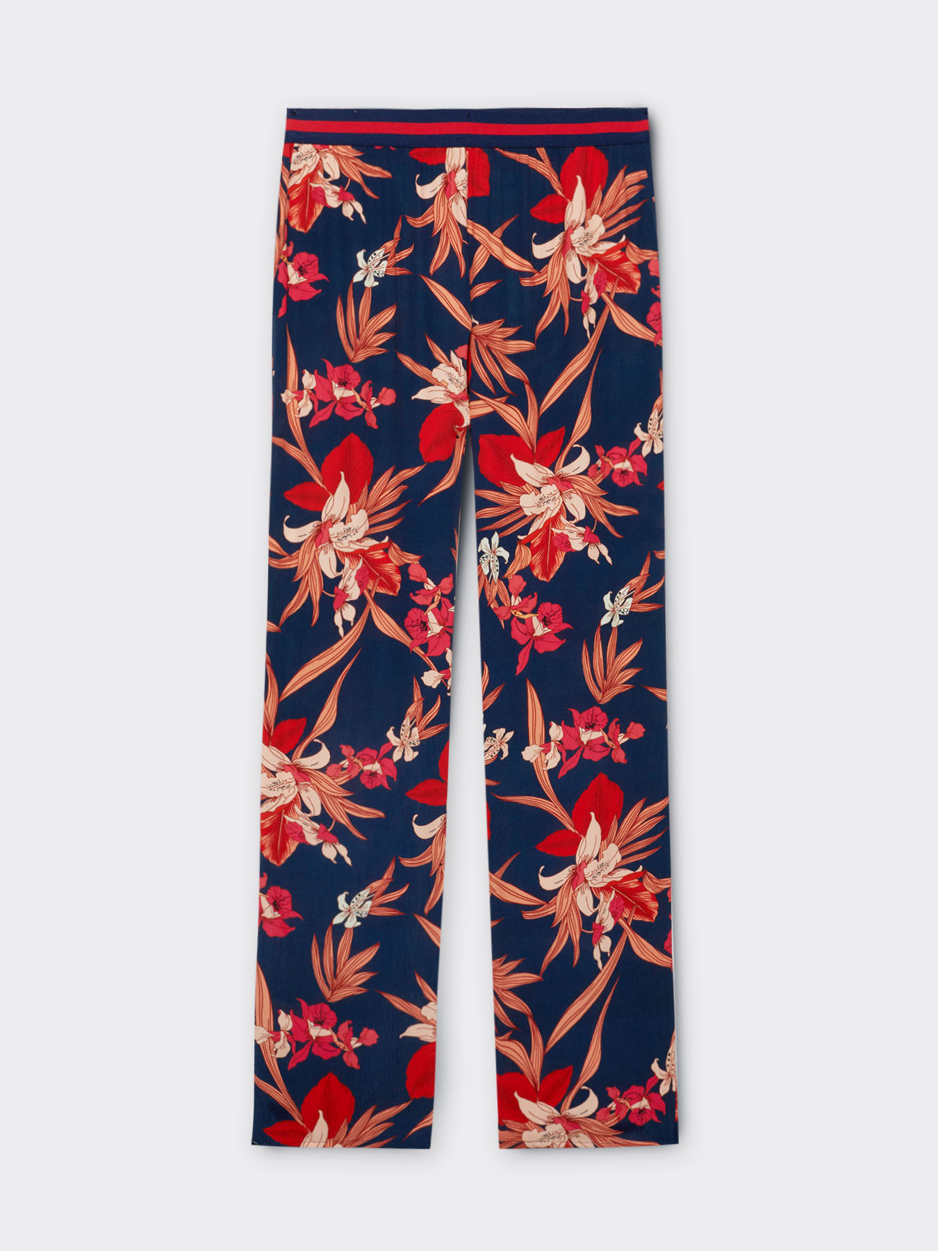 Gerade geschnittene bedruckte Hose image number 4