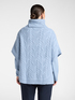 Cable knit poncho in pure wool image number 1