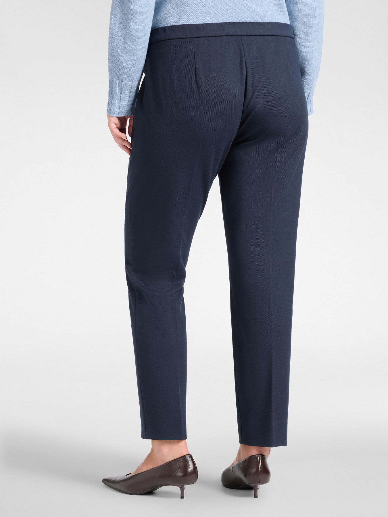 Viscose blend jersey trousers image number 1