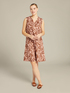 Printed dress in stretch cotton image number 0