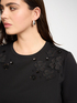Cotton t-shirt with floral appliqu&eacute;s image number 3