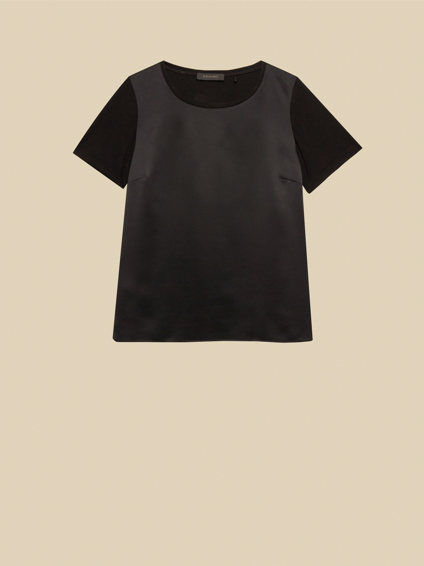 T-SHIRT EN JERSEY ET SATIN image number 4