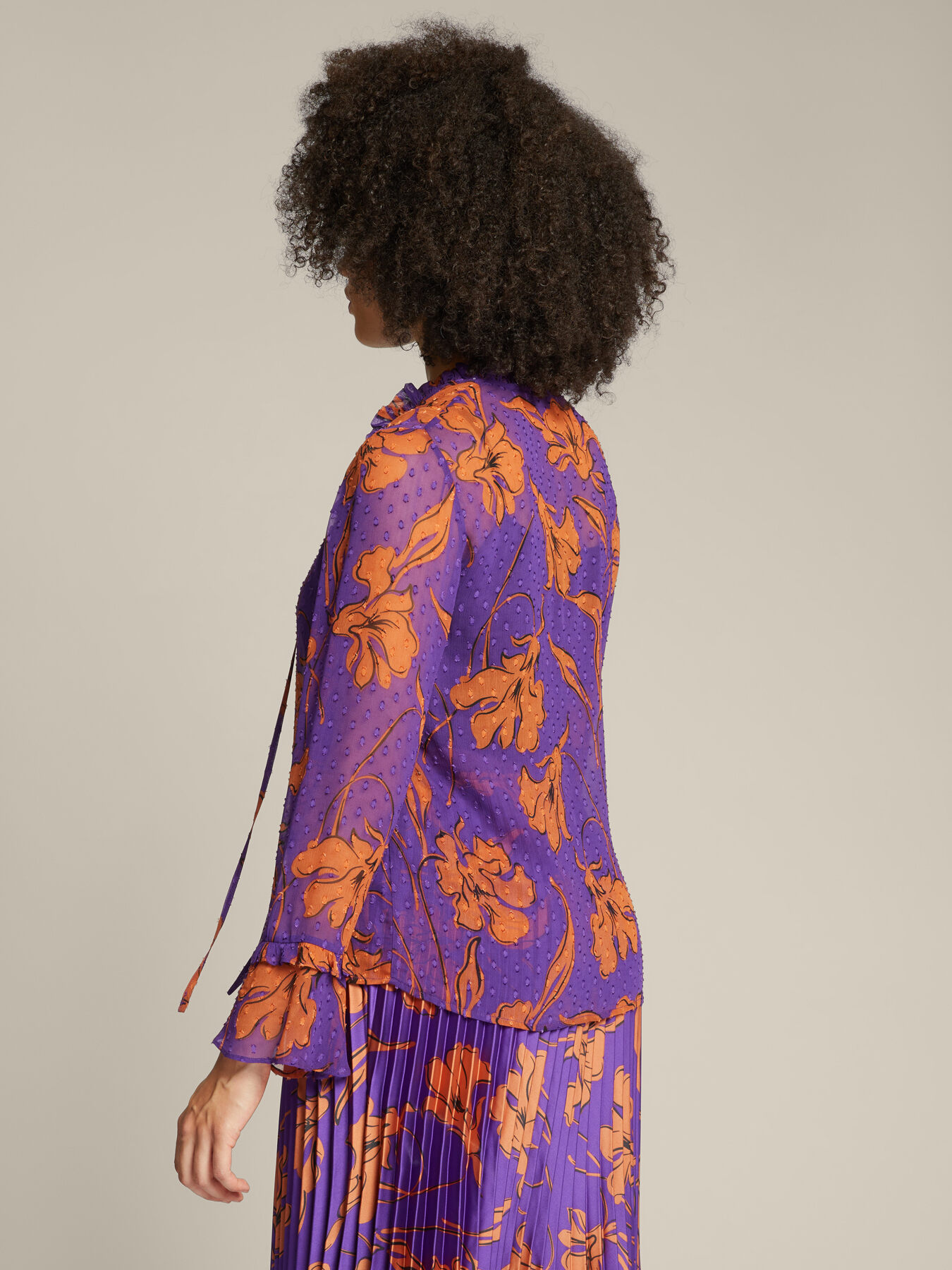 Camisa floral de fil-coup&eacute; image number 2