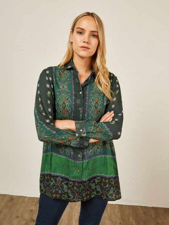 Elenamiro&nbsp;: Chemise imprim&eacute;e Vert_1