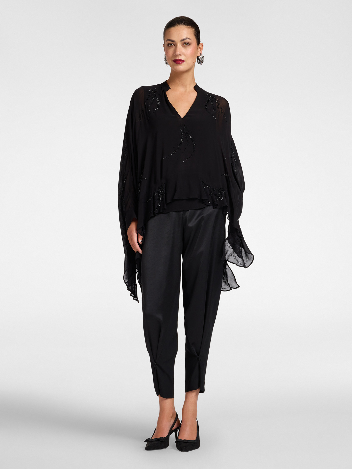 Sequined georgette blouse image number 3