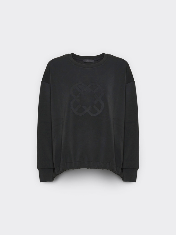 Sweatshirt aus Scuba mit Monogramm-Logo