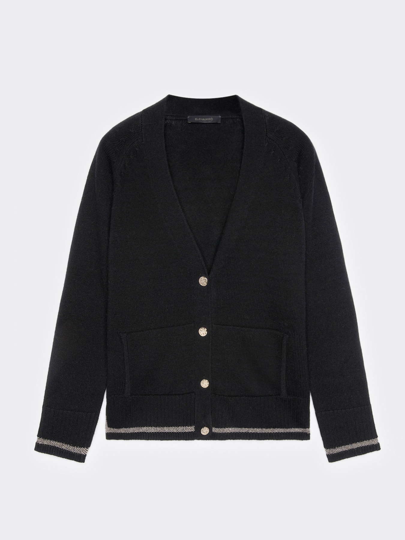 Cardigan aus Wolle mit bearbeiteten Bord&uuml;ren image number 4