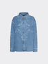 Camicia floreale in denim image number 4