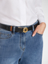 Reversible Monogram leather belt image number 2