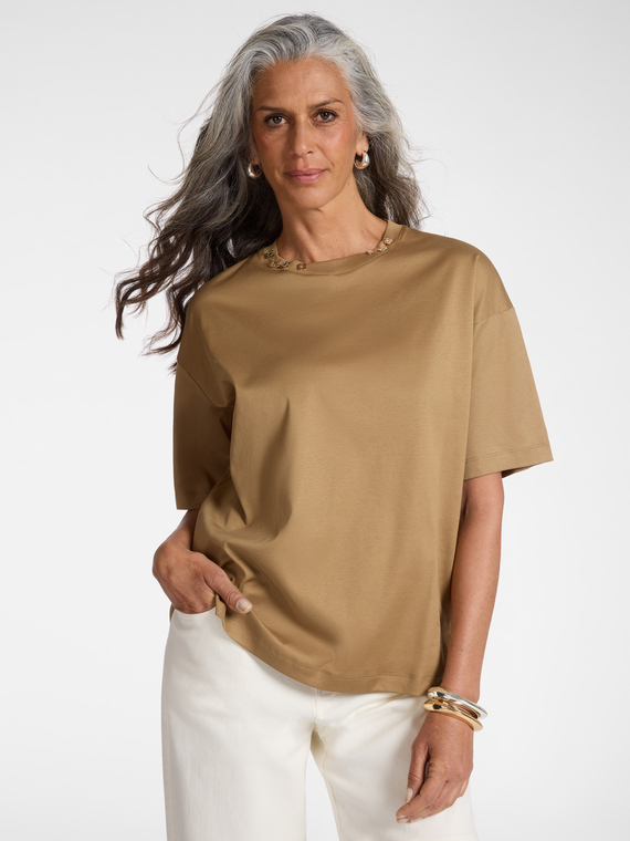 T-shirt with Monogram appliqu&eacute;s