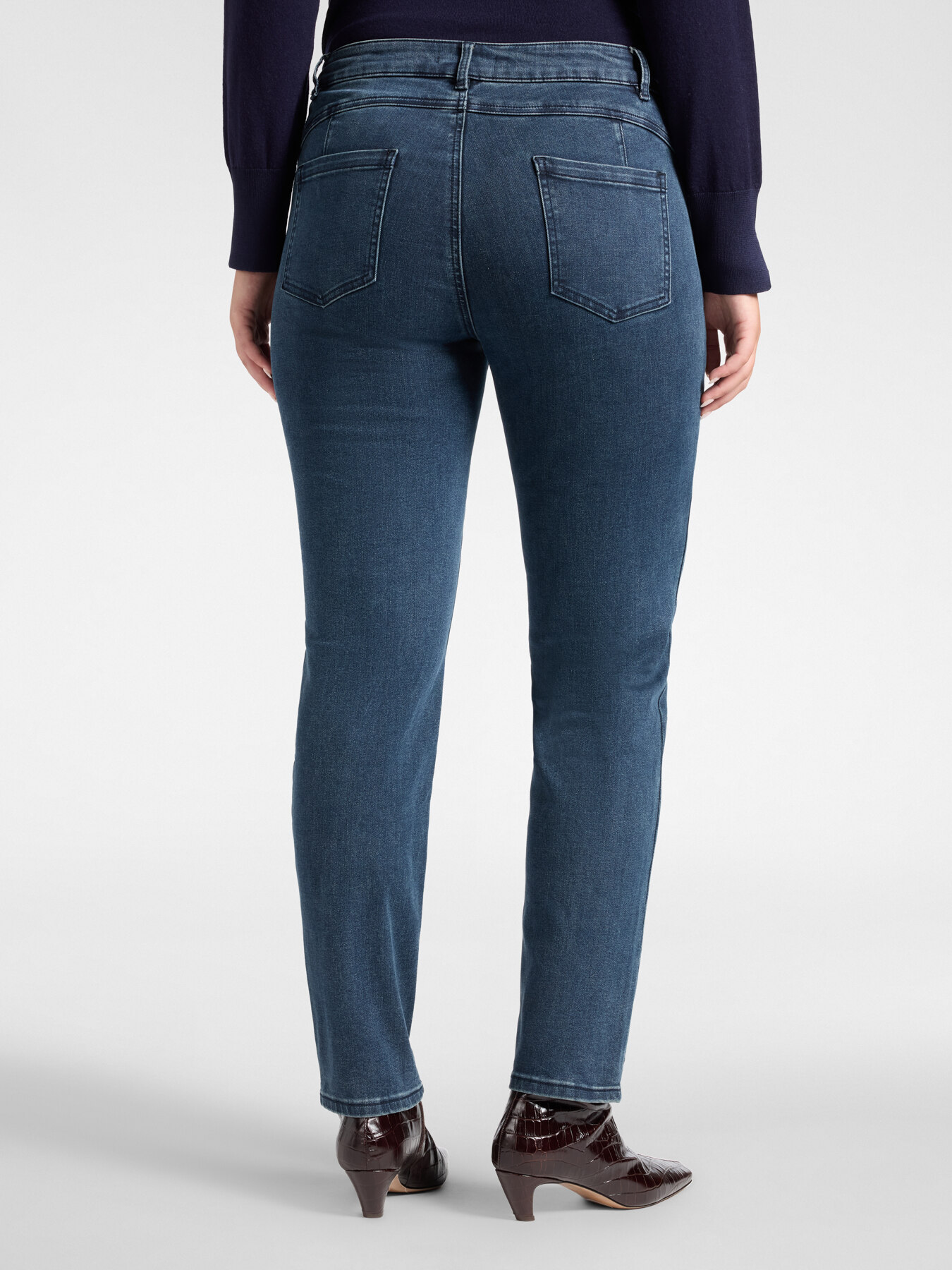 Jean skinny &laquo; Helena &raquo; en denim d&eacute;lav&eacute; image number 1