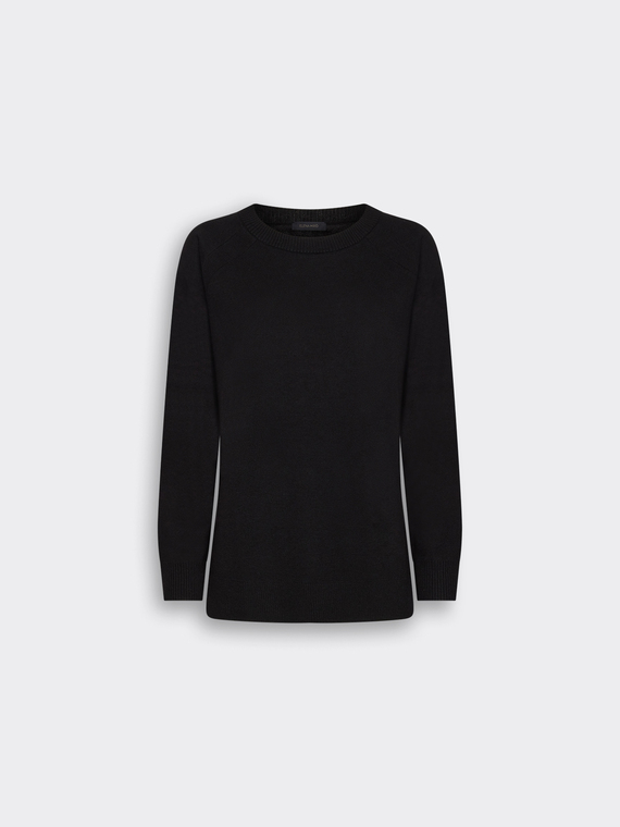 Maglia girocollo misto lana