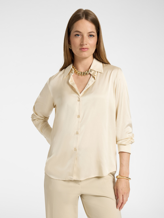 Chemise en satin de viscose stretch