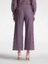 Pantaloni cropped in pizzo image number 1