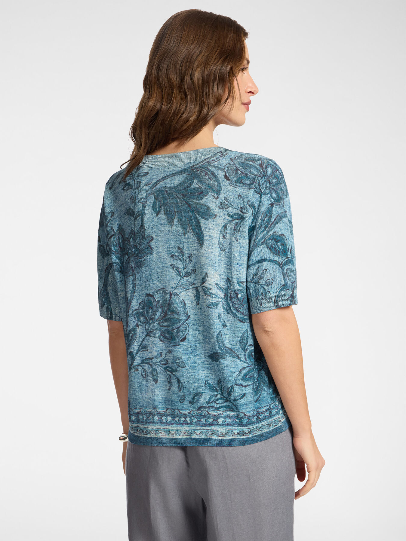 Pull imprim&eacute; en m&eacute;lange de coton image number 1