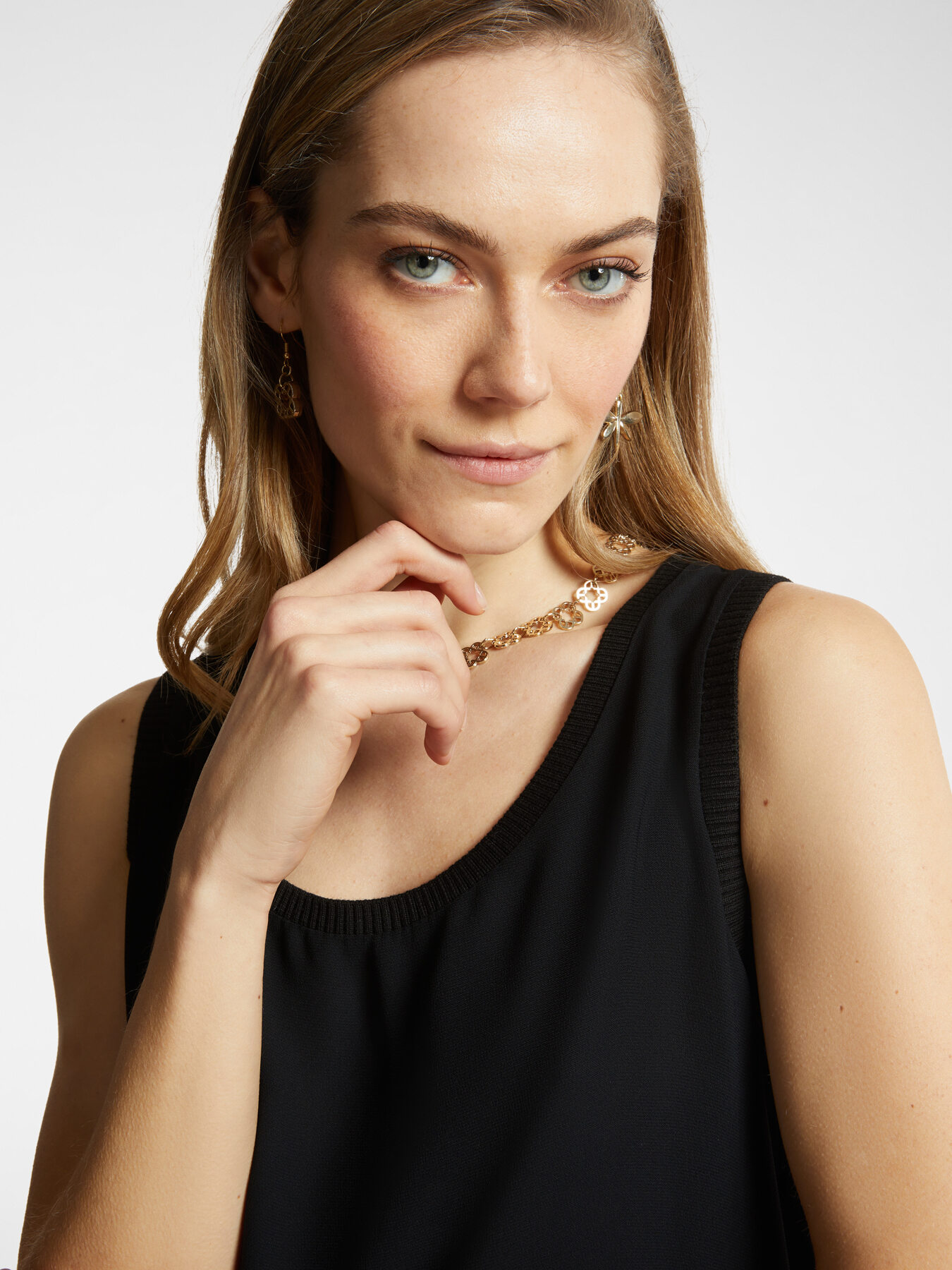 Robe longue &agrave; bords c&ocirc;tel&eacute;s image number 3