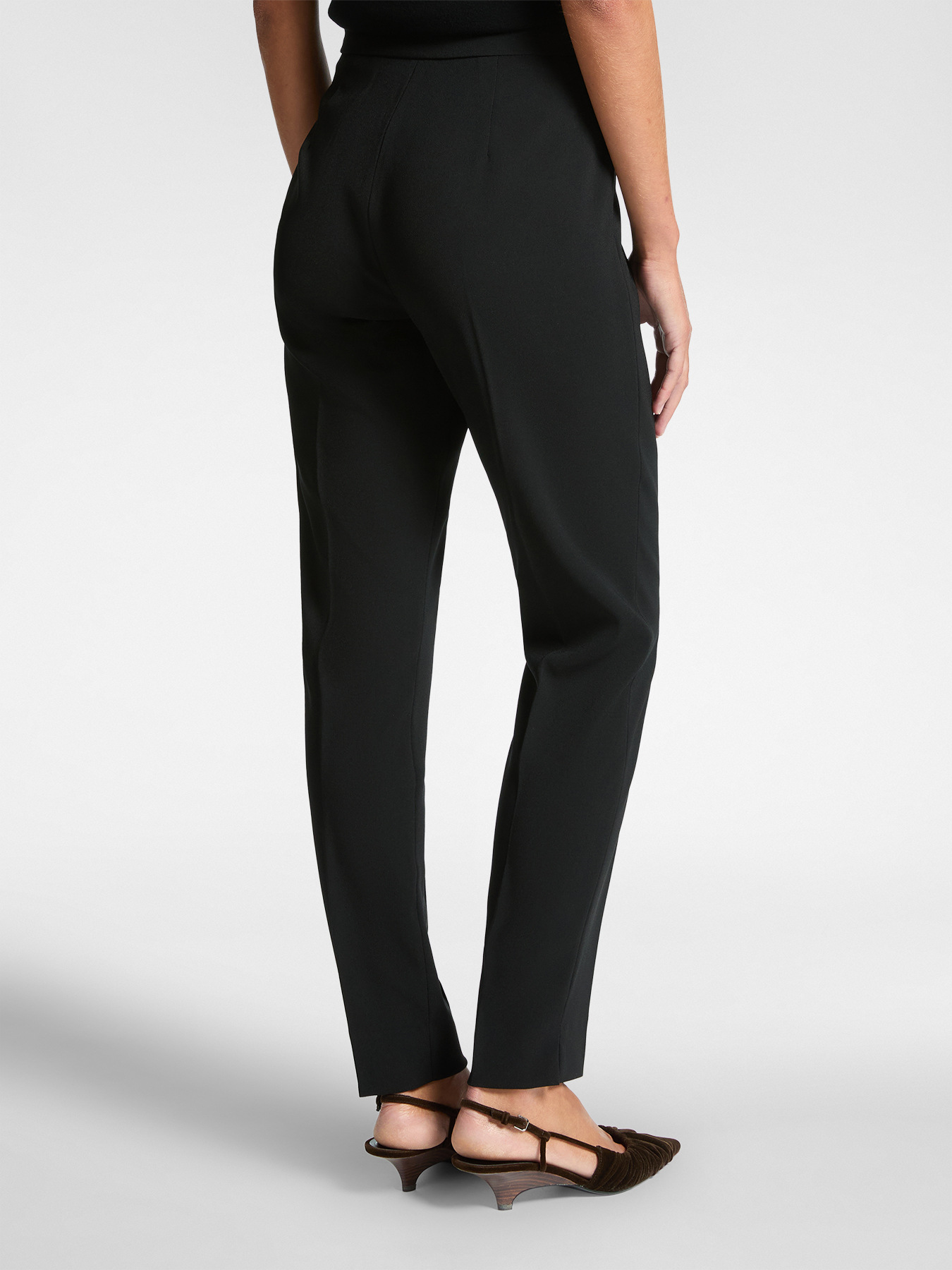 Slim-fit trousers in stretch fabric image number 1