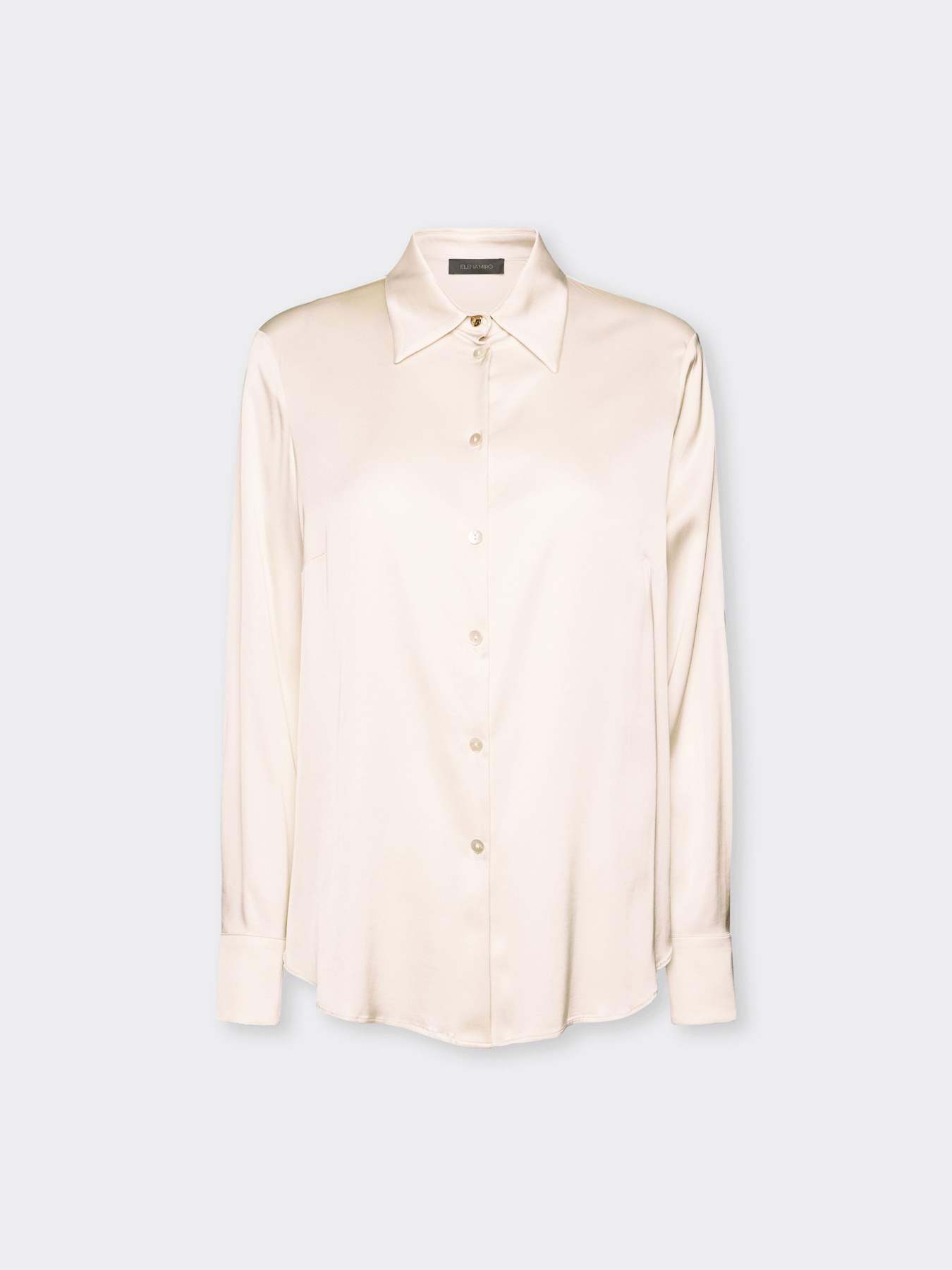 Camisa de cetim el&aacute;stico