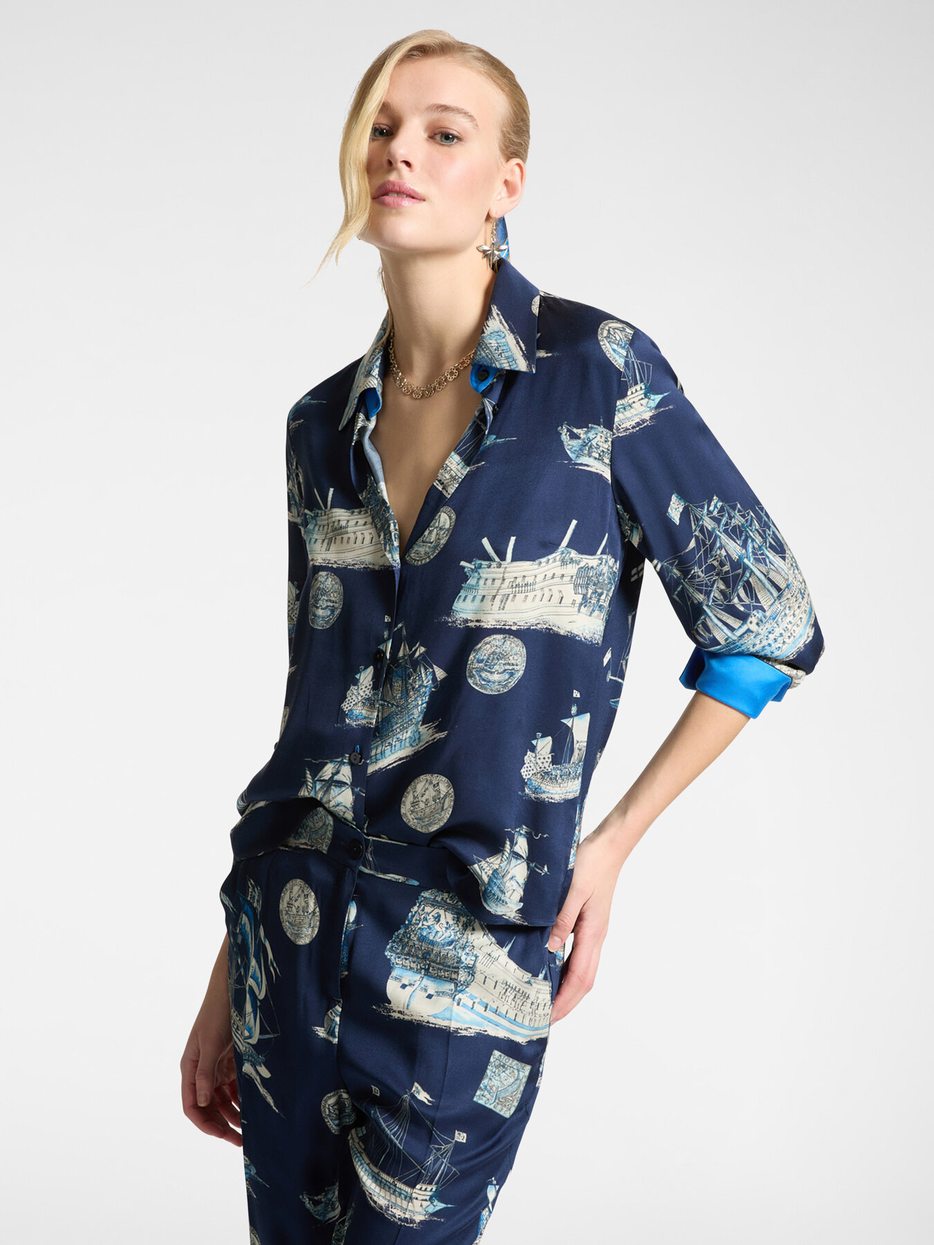 Camisa com estampa de navios image number 0