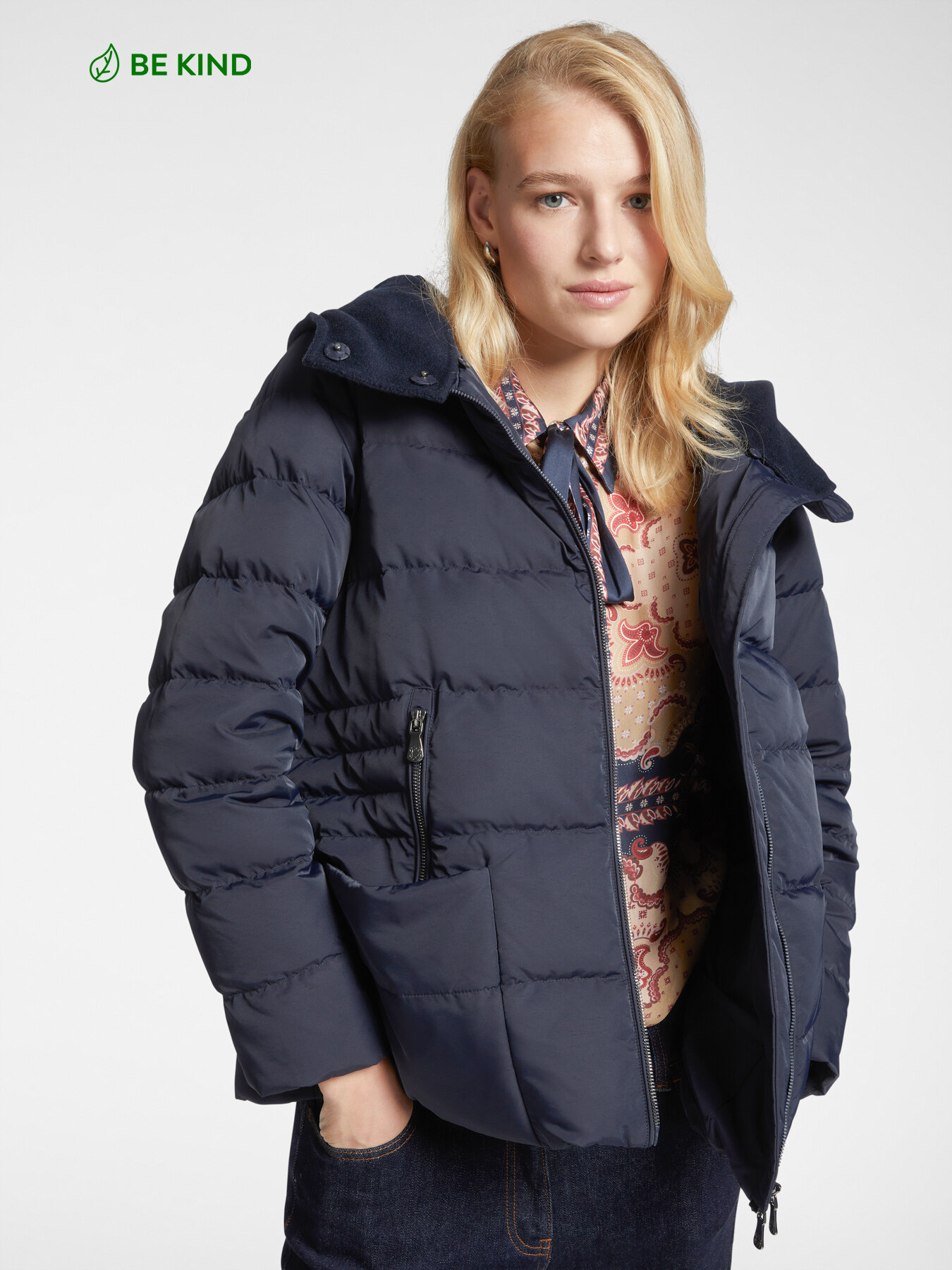 Matte nylon down jacket image number 0