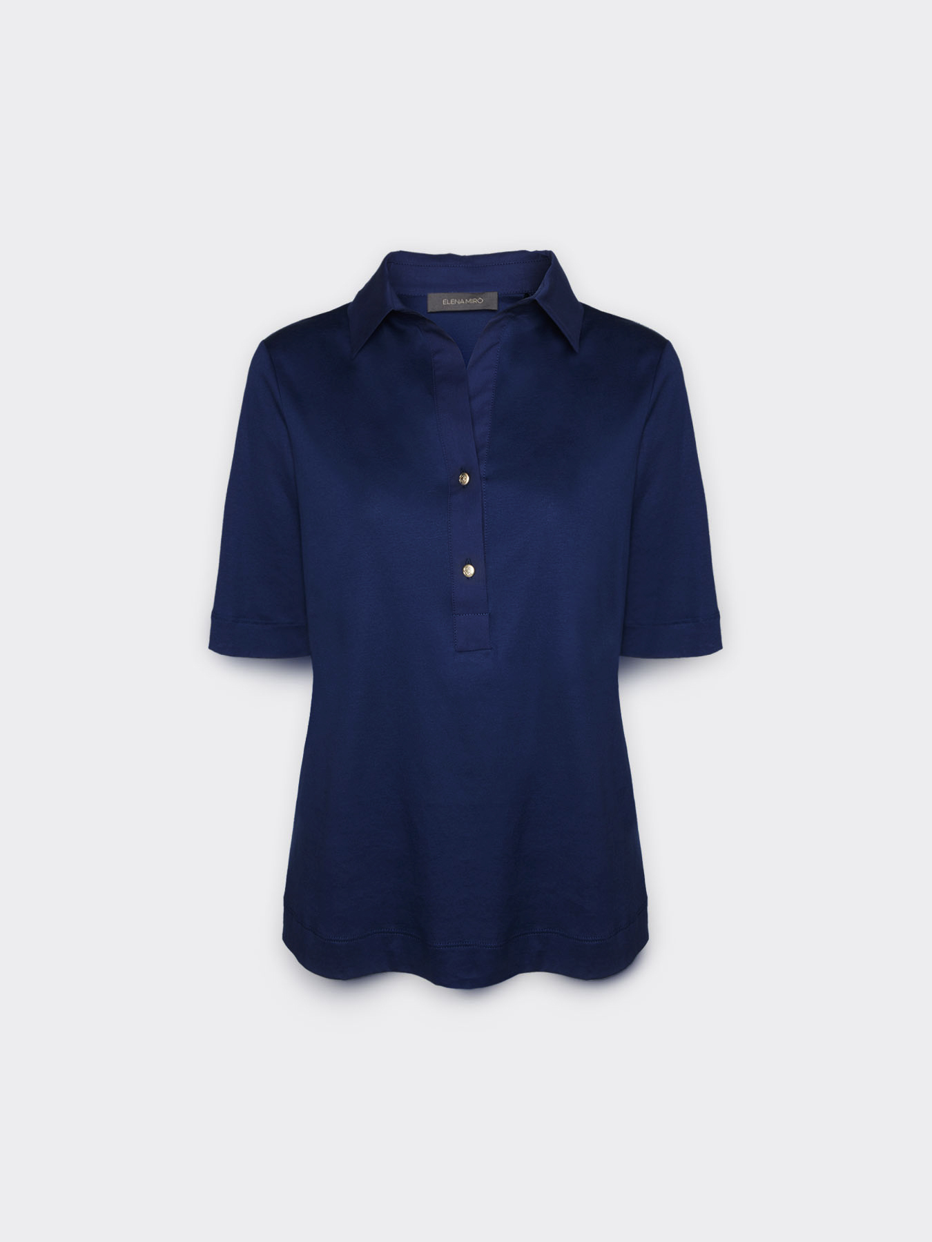 T-shirt with collar and buttons image number 4