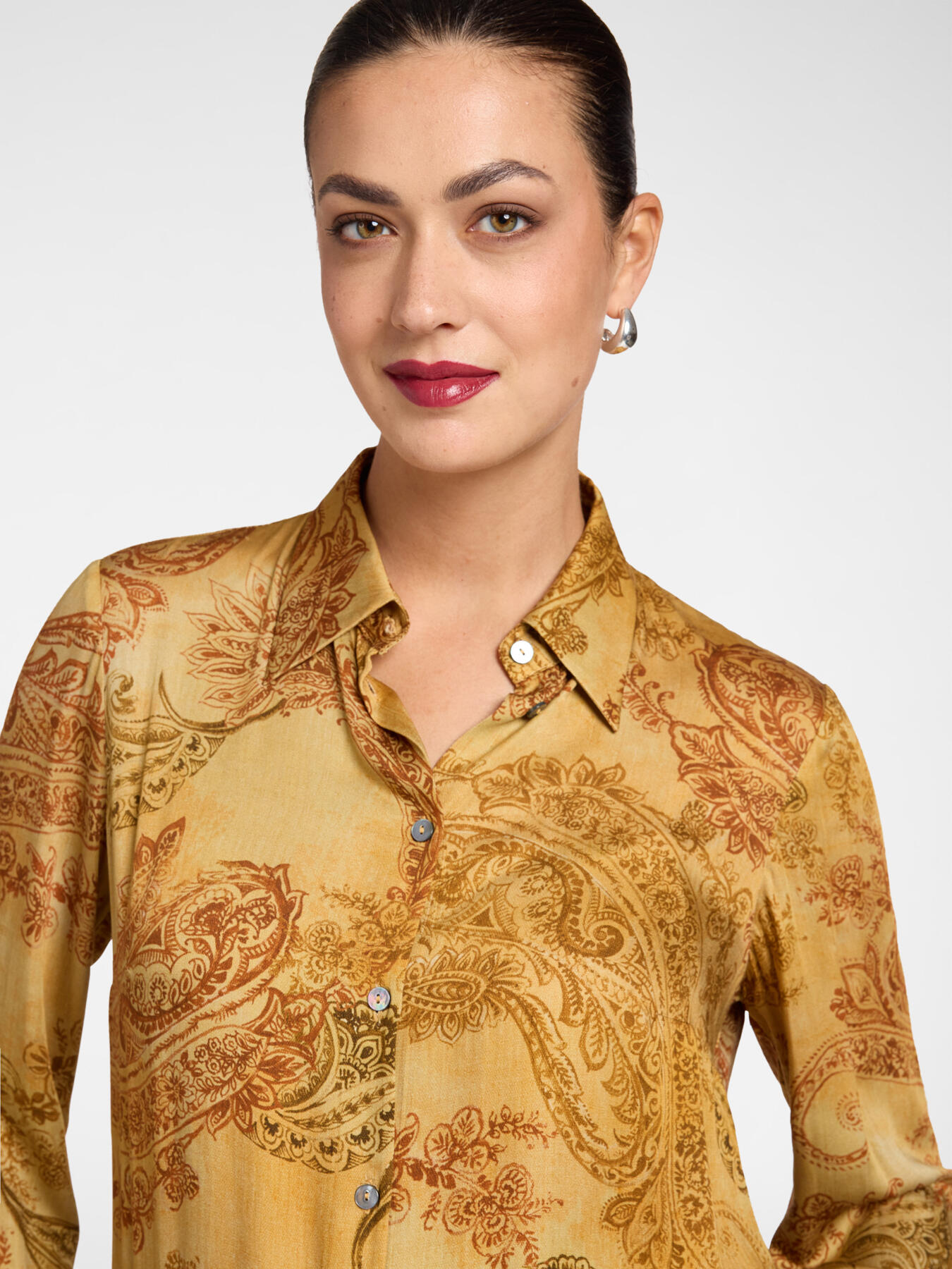 Hemd aus Satin mit Paisley-Print image number 3
