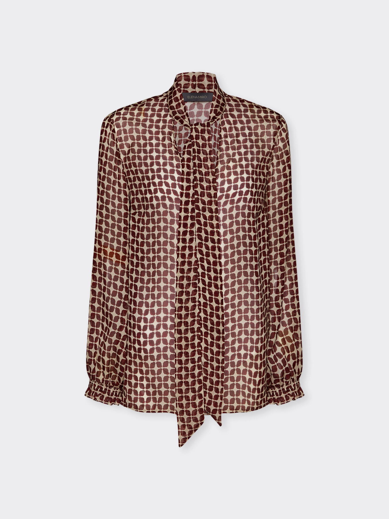 Blusa stampata con fusciacca image number 4