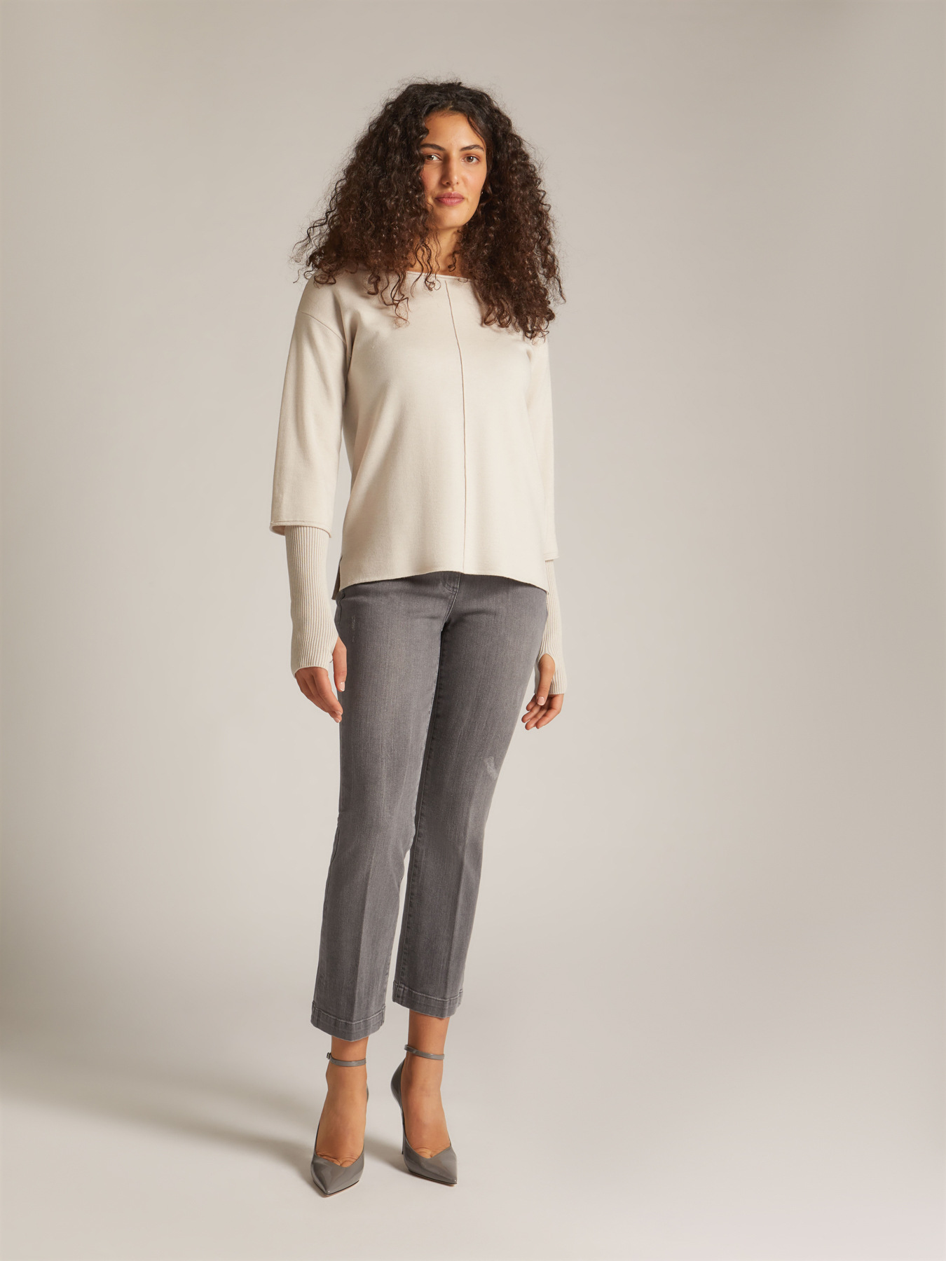 KICK FLARE JEANS, STRETCH DENIM 9.5 OZ image number 0