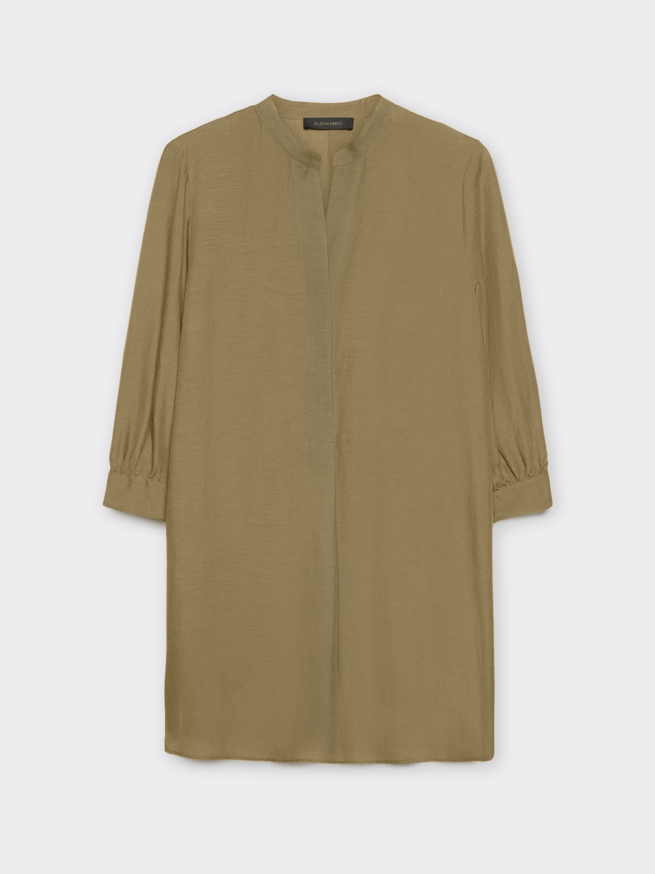 Blusa larga de lino y lyocell image number 4