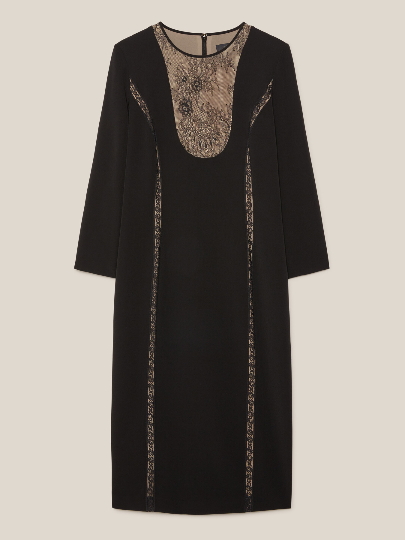 Bleistiftkleid mit Spitzeneinsätzen image number 5