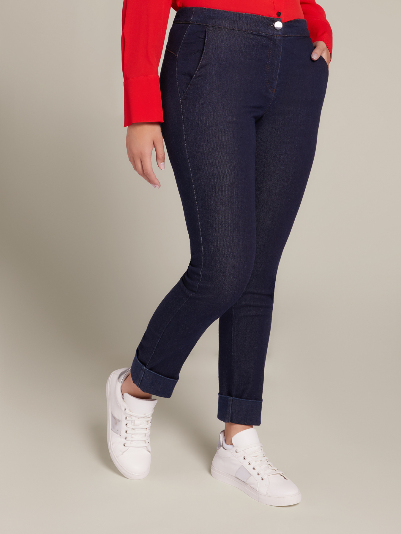 Luxury Skinny-Jeans aus Seidenmischung image number 2