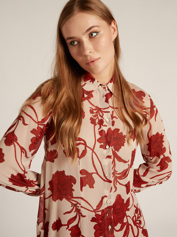 Elena Mirò Camicia lunga floreale Donna