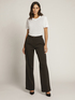 STRETCH DIAGONAL STRAIGHT CUT TROUSERS image number 2