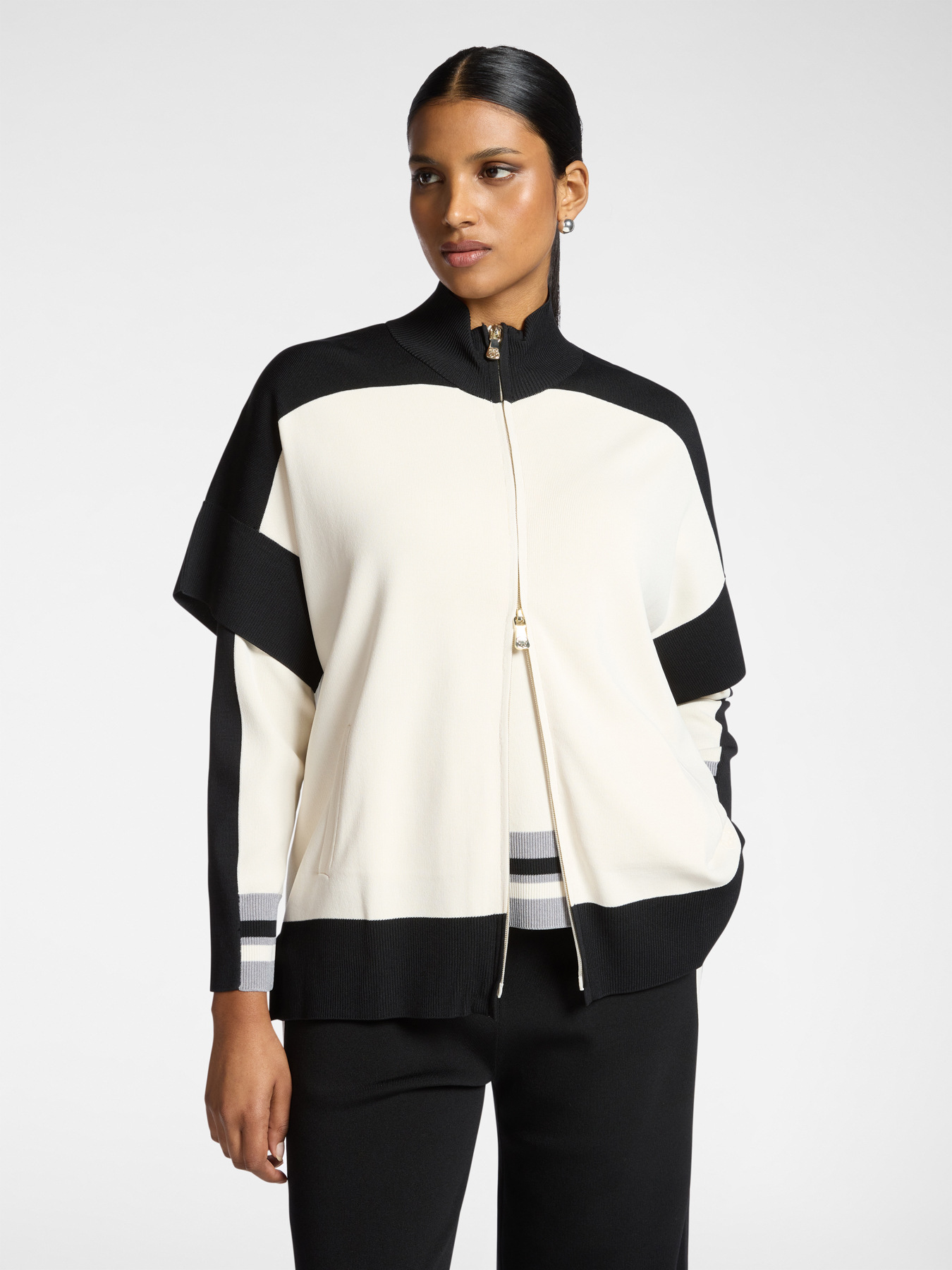 Cardigan manches courtes m&eacute;lange viscose image number 0